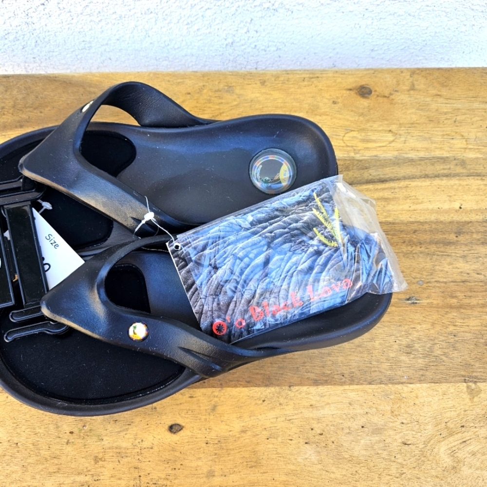 Hawaiian Jellys Ultra Comfort O'o Black Lava Unisex  Sandals Women's Siz… - Picture 12 of 16